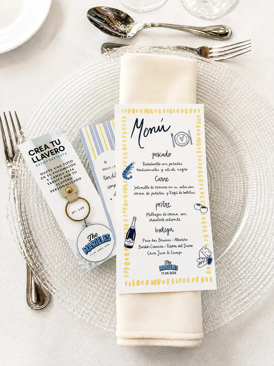 Llavero personalizado de boda