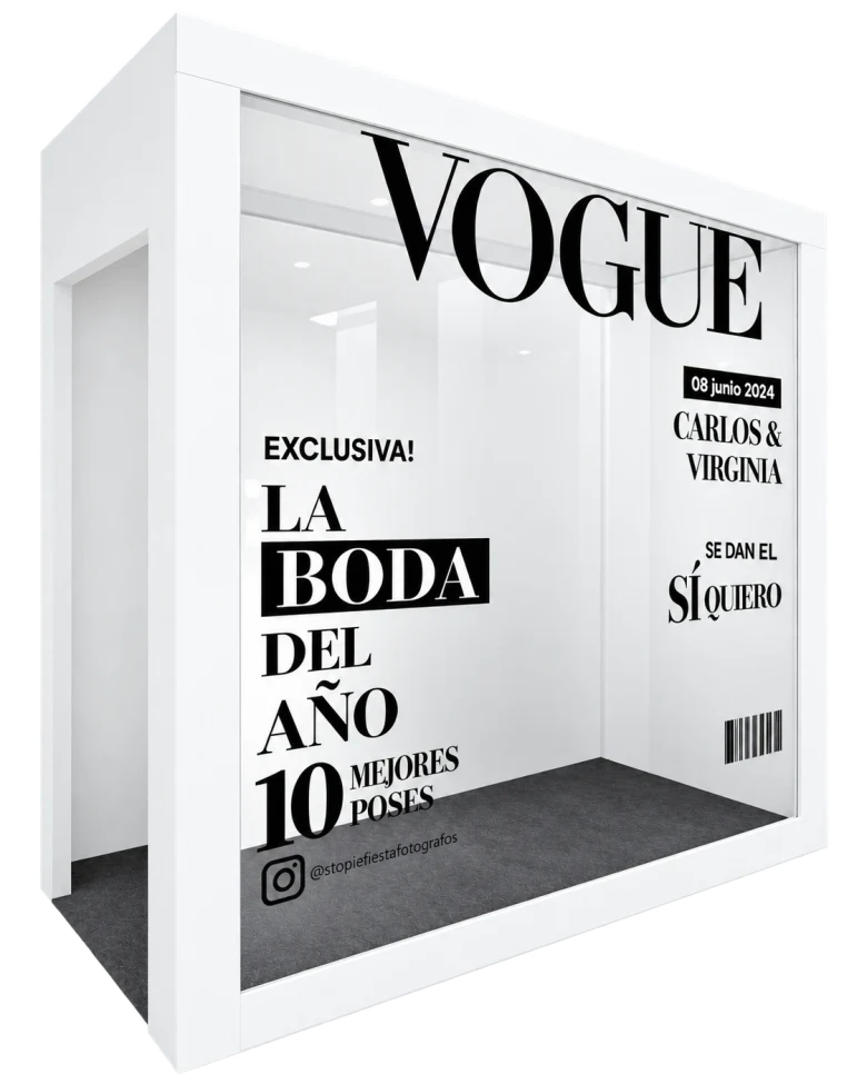 Magazine Photo Booth · portada de revista Vogue personalizada